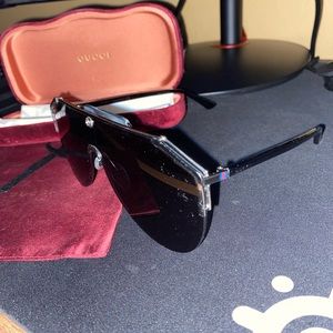 Sunglasses Gucci GG 0584 S- 001 Ruthenium/ Grey Black
